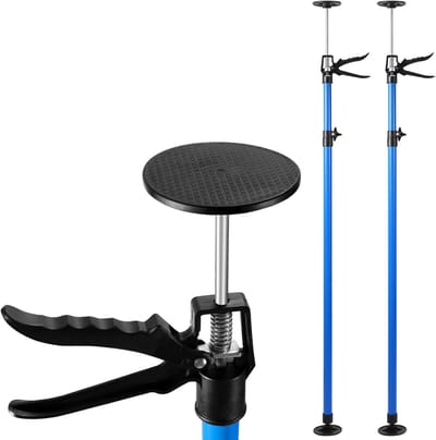 Montagesteunen Set - Plafondsteunen Telescopisch - Gipsplaat Montage - Eenhands Bediening - 115-290cm - Blauw