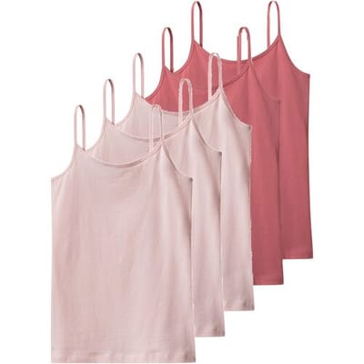 ESMARA Set van 5 kinder hemden (Donkerroze/roze, 134/140)
