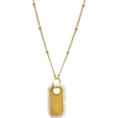 Luxenter Ketting met glanzende zirkonia, 18-karaats goudkleurig - Neyah