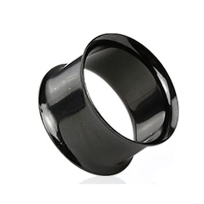 6 mm double flared zwarte titanium tunnel