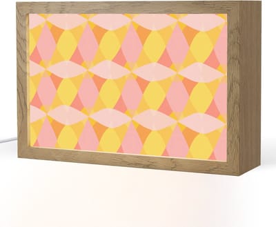 Tafellamp 30x20 cm - LED lamp - Kleurrijk - Ruitpatroon - Bladvormen - Decoratieve tafellampen - Dimbaar - Tafellampje slaapkamer - Woonkamer binnen