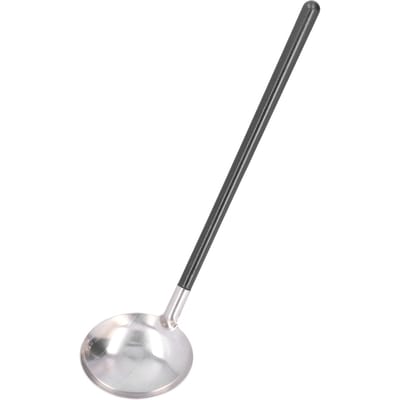 Cuillère ronde en acier inoxydable de 26 cm, louche pour marmite, vaisselle pour la maison, la cuisine, le restaurant, l'hôtel, la soupe gray