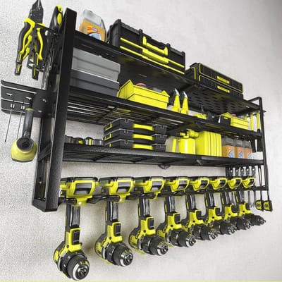 Zware Metalen Tool Plank voor Garage - Gereedschap Organizer met Schroevendraaierhouder