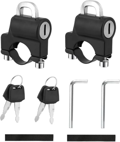 Helmslot - 2 stuks - Slot voor Helm - Helmslot Motor - Inclusief accessoires - Slot voor Fietshelm - Anti diefstal - Universeel - zwart