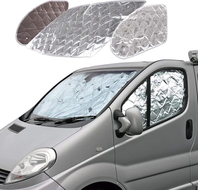Thermomat Bestuurderscabine - Isolatiemat Camper - Voertuig Isoleren - 7-laags Isoflex Materiaal - 3-delig - Zilver
