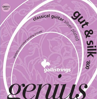 Galli GR855 snarenset voor klassieke gitaar, Gut & Silk, light tension