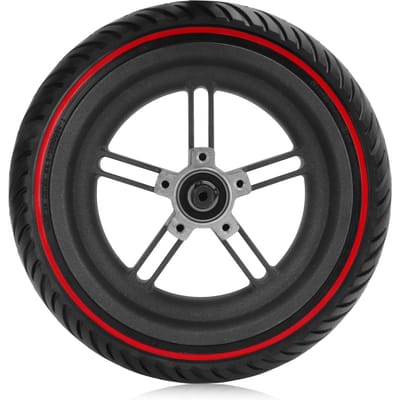 Roue Arrière en Caoutchouc Nid d'Abeille de Remplacement pour Trottinette Électrique Xiaomi M365 1s Lite rouge
