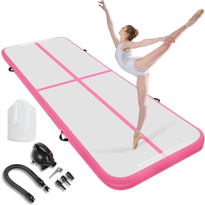 Opblaasbare Gymnastiekmat - Lucht Tumbling Track - Thuis Trainen - Met Elektrische Pomp - 300 x 100 x 10 cm