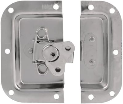 Flight Case Lock - Slot Sluiting - Apparatuur Beveiligen - Metaal Constructie - 105 x 102 mm - Wit