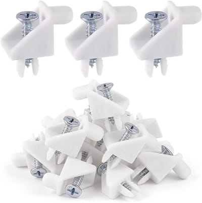 Plankdragers Set - Ondersteuningen Kast - Meubel Reparatie - 90° Hoek Versterking - 36 Stuks - Wit