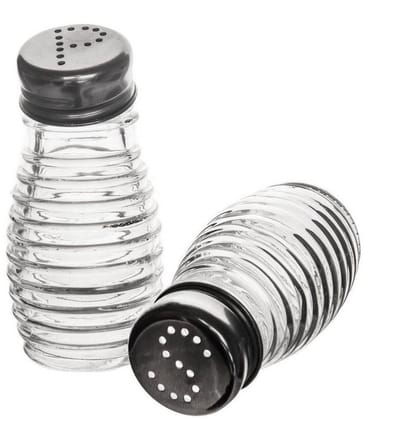 ORION - Glazen Zout- en Pepermolen Set - 70 ml - Metalen Dop - Elegante Grip