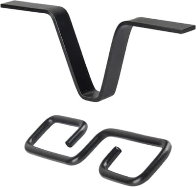 Dakgoot clip - Regenketting houder - Buiten decoratie - V-vormige metalen vanger - 16 x 8 x 4 cm