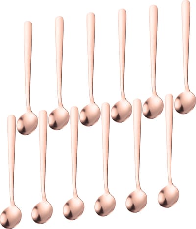 House of Husk Theelepel Set - Theelepeltjes - Koffielepels - Koffielepeltjes - RVS - 13cm - 12 Stuks - Rose Goud