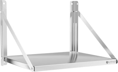 Wandplank - inklapbaar - 60 x 45 cm - 40 kg - roestvrij staal - Royal Catering