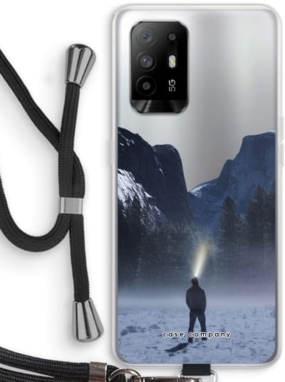 Case Company® - Hoesje met koord geschikt voor Oppo A94 5G hoesje met Koord - Wanderlust - Telefoonhoesje met Zwart Koord - Bescherming aan alle Kanten en Over de Schermrand