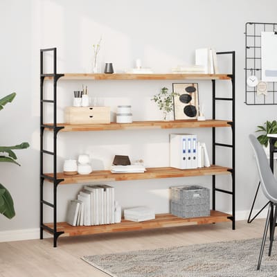 vidaXL - Wandschappen - 2 - st - zwevend - olieafwerking - 120x30x4 - cm - acaciahout