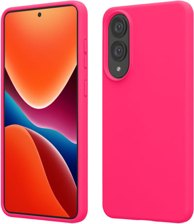 kwmobile telefoonhoesje geschikt voor Samsung Galaxy S25 Edge - Hoesje met siliconen coating - Smartphone case in neon roze
