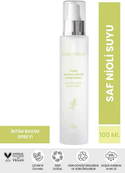 Bade Natural Niaouli Water (Nioli Suyu) – 100% Natuurlijk & Puur – Verfrissende Intieme Verzorgingsspray – 100 ml