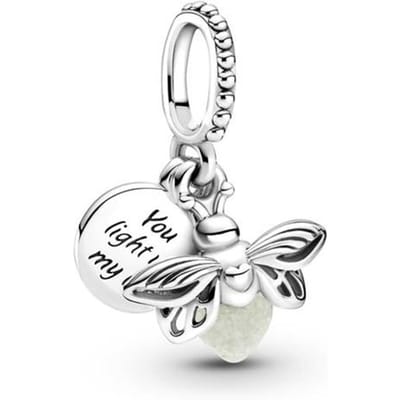 Glow-in-the-dark Vuurvliegje Dangle Charm Kralen voor Vrouwen Geschikt voor Europese Originele Koperen Armband DIY Trendy Sieraden Accessoires Keuze voor Cadeau white