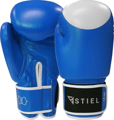 Stiel Pro Boxing Bokshandschoenen - met target - Blauw (Beschikbaar in verschillende maten)