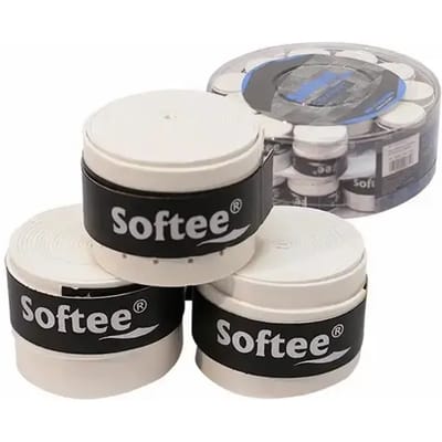 Pot 30 geperforeerde Softee-overgrips Comfort Blanco ÚNICA