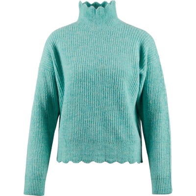 River Woods Short Pullover With Scalloped Hems In Green Größe: XXL | Strickpullover Outlet | Damen | Grün