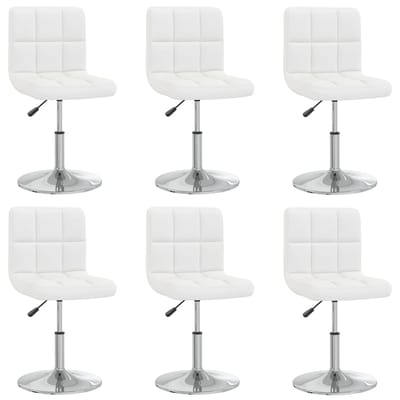 vidaXL - Eetkamerstoelen - 6 - st - kunstleer - wit