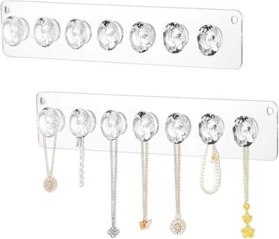 2 stuks kettingopslag, diamantvormige sieradenstandaard, voor het opbergen van kettingen, armbanden, oorbellen