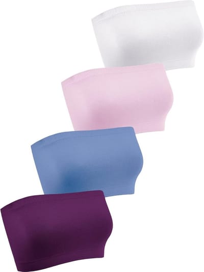 Comfortabele Strapless Bandeau Bh voor Dames, Ideaal voor Onder Jurken en Tops, XL Maat