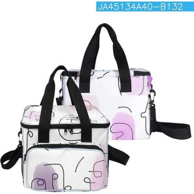 Hip Hop Populaire Tendance Nouveauté Lignes Étranges Imprimé 3D Grand Sac Bandoulière Sac à Déjeuner Isolation Thermique Sacs à Main pour Aliments Sacs à Glace pur