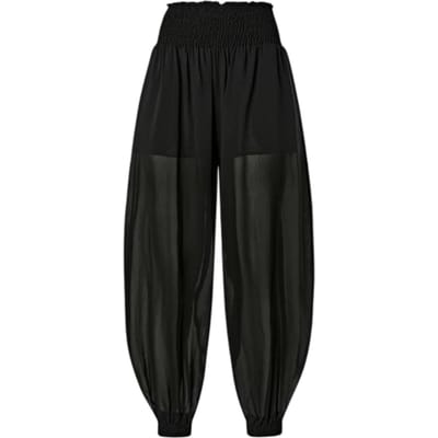 Vrouwenbroek Pinko - bore viscose voile broek - zwart