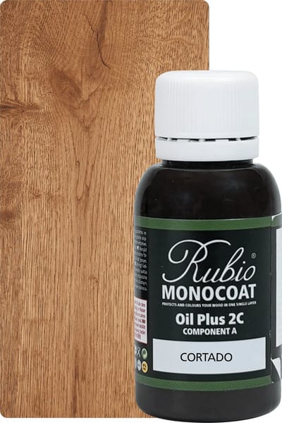 Rubio Monocoat Oil Plus 2C - Ecologische Houtolie in 1 Laag voor Binnenshuis - Cortado, 20 ml