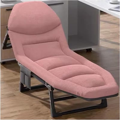 Opklapbed Campingbedje - Logeerbed Reiskampbedje - Ontspannen Buiten - Verstelbare Rugleuning - 190x65cm - Grijs