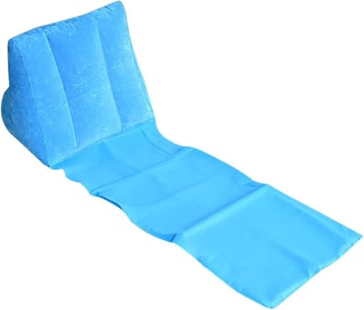 Daity 1 stuk - Universele Strandmat – Geflockte stof + PVC-onderzijde, Stranddeken, Ligbed, Opblaasbare relaxstoel | Zacht, huidvriendelijk oppervlak, Draagbaar ontwerp | Strandmat voor kamperen, reizen en bij het zwembad