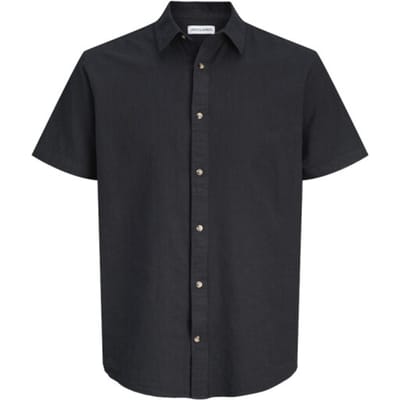 Jack & Jones Heren Overhemd regular fit Zwart L Volwassenen
