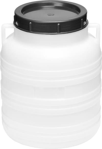 Garronda Regenton 10L kunststof vat levensmiddelcontainer van HDPE voor huis en tuin - GD-0078 Wit