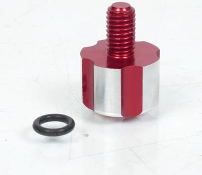 Bouchon huile transmission Replay alu rouge pour scooter Peugeot 50 Speedfight 2 Neuf