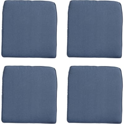 Madison - Zitkussen Wicker Panama safier blue - Ca. 48x48 cm - Set van 4