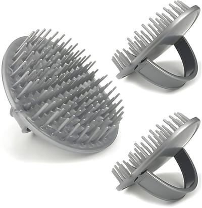 Guardian Beauty Hoofdhuidmassager - 2 stuks - Siliconenborstel - Grijs