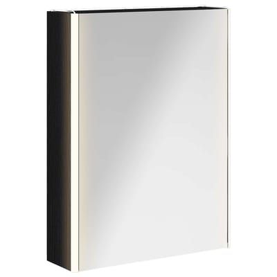 vidaXL - Badkamerspiegelkast - Zwart - Eiken - 53,5 - x - 15,5 - x - 70 - cm