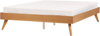 BERRIC - Tweepersoonsbed - Lichthout - 140 x 200 cm - MDF