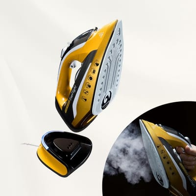 MediaShop Phoenix Gold® Free Flight Stoomstrijkijzer Goud, Zwart 2400 W