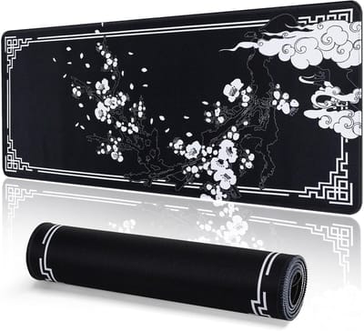 Japanse gaming muismat XXL 800 x 300 mm groot muismat gestikte randen waterdicht anti-slip voor pc, MacBook, laptop Verbetert precisie en snelheid. (B20)