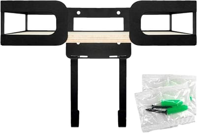 Strijkplankhanger Wandhouder - Strijkijzerrek Organizer - Strijkgereedschap Opbergen - Heavy Duty Staal - 285 x 143 cm - Zwart