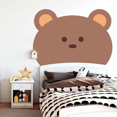 Vooraf gelijmd vliesbehang met gigantische muurschilderingen - TEDDYBEER - 85x90cm