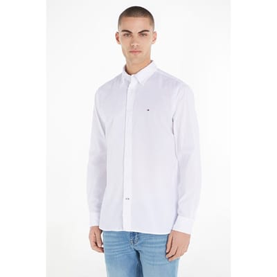 Tommy Hilfiger Core Flex Poplin Slim Fit Casual Shirt White Taglia: S | Camicie Casual Outlet | Uomo | Bianco