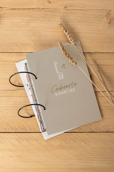 Great Memories by Goodz4All Bewaarbundel Wenskaarten – Verzamelbundel Kaarten Geboorte Bewaren – Zandkleurig met Goud