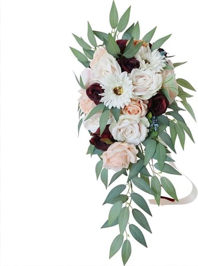 Kunstboeket - Bruiloftsbloemen - Bruiloft decoratie - Levensechte bloemen - Grote capaciteit - Elegant
