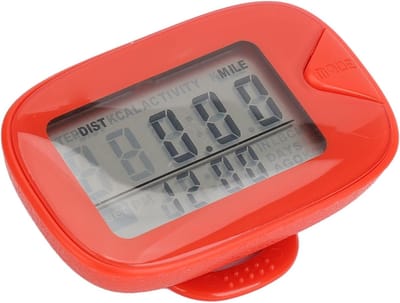 Digitale Stappenteller - Pedometer Wandelen - Gezondheid Bijhouden - Groot LCD Display - 7 dagen geheugen - Rood