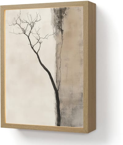 Wandlamp 30x40 cm - Oplaadbaar - Wabi sabi - Plant - Beige - Wandlampen binnen woonkamer - Slaapkamer lamp - Decoratieve nachtlamp - Vloerlamp draadloos